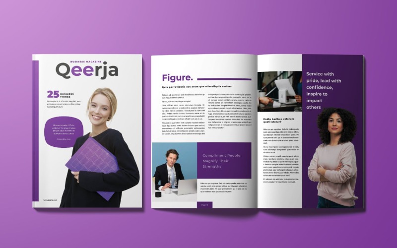 Download Magazine Template "Business Update Magazine Template" / Business Update Magazine Template - Magazine Template на тему графика magazine,template,print,editorial,catalog,brochure,look,layout,lifestyle,elegant,modern,clean,design,cover,page