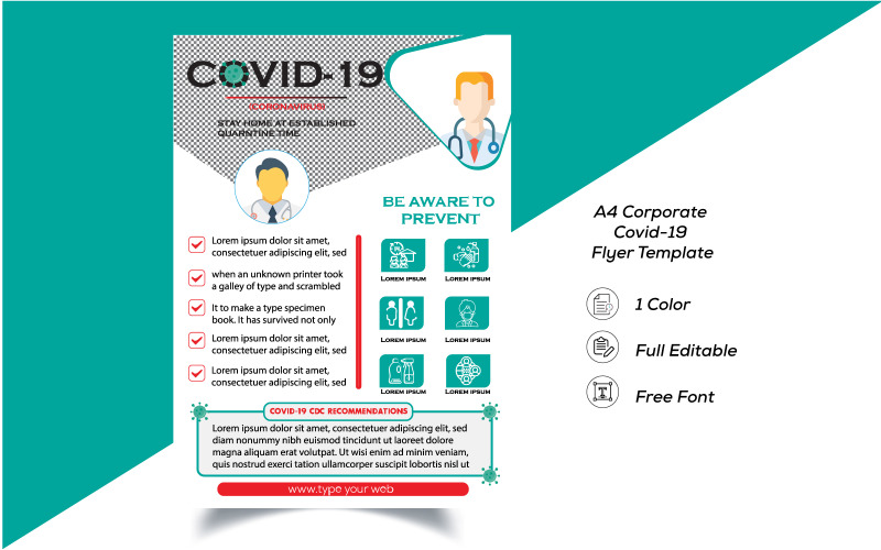 Download Фирменный стиль "Covid 19 Flyer Design - Corporate Identity Template" / Covid 19 Flyer Design - Corporate Identity Template - Фирменный стиль на тему графика clinic,covid19,dentist,doctor,emergency,flyer,health,hospital,medical,flyerundefined,antivirus,bacteria,bullet,closed,corona,virus,coronavirus,covid,template
