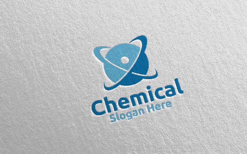 Designkonzept 3 des Chemiewissenschafts- und Forschungslabors Logo-Vorlage