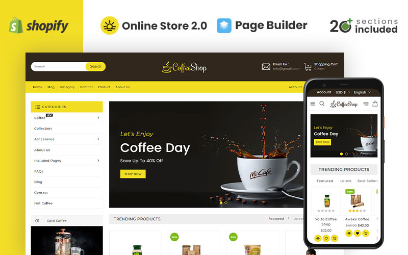 Drinks & Beverages Store Shopify Theme