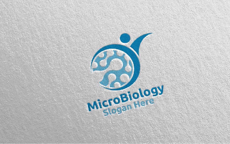 微科学与研究实验室设计概念5徽标模板