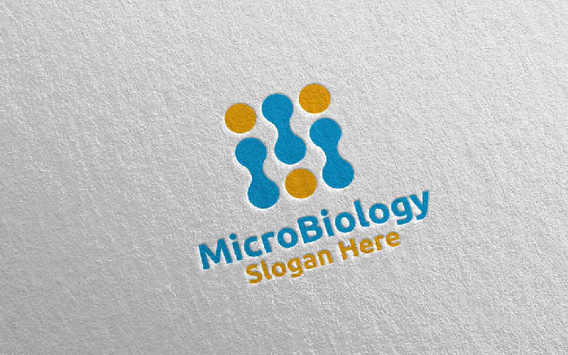 Micro Science and Research Lab design koncept logotyp mall
