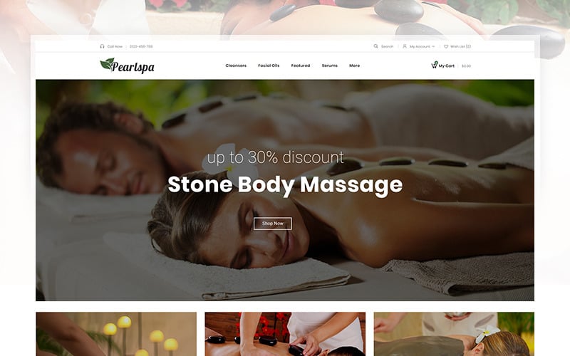 PearlSpa - 按摩院 OpenCart 响应模板