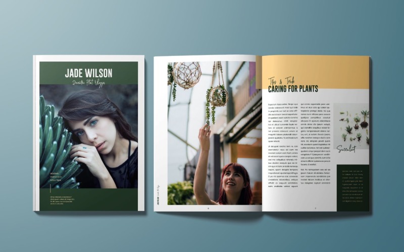 Plant Portfolio Magazine Template #104287 - TemplateMonster