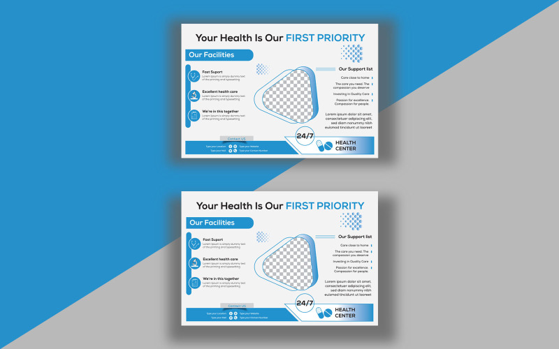 Download Фирменный стиль "Professional medical Postcard Design - Corporate Identity Template" / Professional medical Postcard Design - Corporate Identity Template - Фирменный стиль на тему графика corporate,postcard,post,card,print,template,design,medical,clean,post-card,medical-postcard,pages,business,business-card
