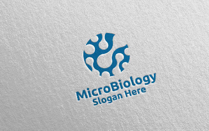 Шаблон логотипа концепции дизайна лаборатории микронауки и исследований 6