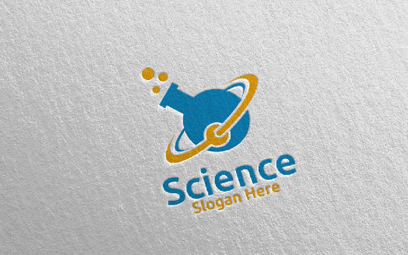 Wetenschap en onderzoek Lab ontwerpsjabloon concept Logo