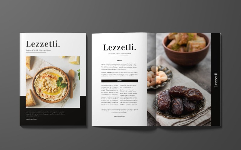 Download Magazine Template "Traditional Turkey Cuisine Magazine Template" / Traditional Turkey Cuisine Magazine Template - Magazine Template на тему графика magazine,template,print,editorial,catalog,brochure,look,layout,lifestyle,elegant,modern,clean,design,cover,page