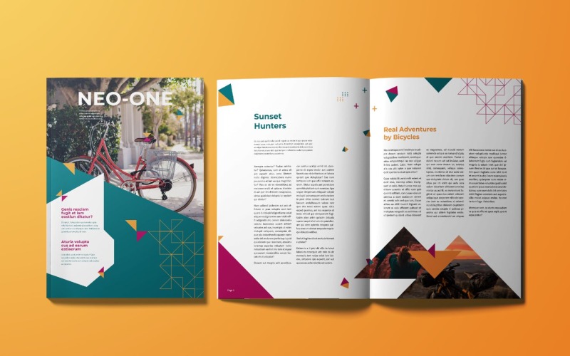 Download Magazine Template "Bike Adventure Magazine Template" / Bike Adventure Magazine Template - Magazine Template на тему графика magazine,template,print,editorial,catalog,brochure,look,layout,lifestyle,elegant,modern,clean,design,cover,page