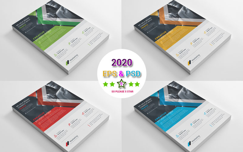 Download Фирменный стиль "Blue Color Flyer - Corporate Identity Template" / Blue Color Flyer - Corporate Identity Template - Фирменный стиль на тему графика corporate,flyer,corporate,internet,stationery,id,kit,creative,blue,hi-quality,official,art,standard,graphics,colorful