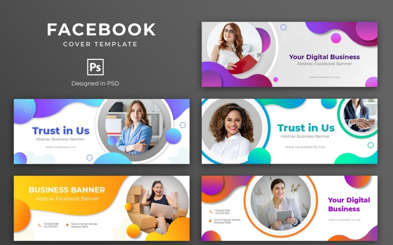 Download Шаблон для соцсетей "Digital Business Social Media Template" / Digital Business Social Media Template - Шаблон для соцсетей на тему графика facebook,cover,templates,template,covers,social,media,promotion,website,shop,ecommerce,magazine,design,fb,creative