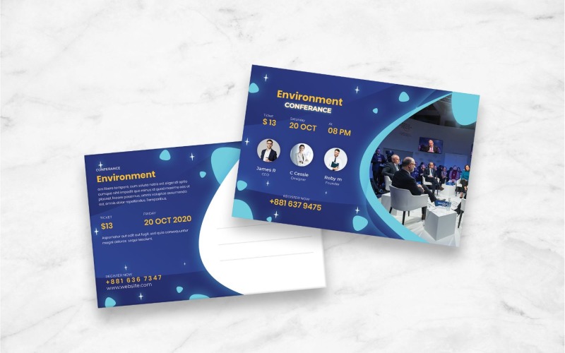 Download Фирменный стиль "Environment Conference - Corporate Identity Template" / Environment Conference - Corporate Identity Template - Фирменный стиль на тему графика postcard,card,paper,mail,letter,invitation,vector,design,template,post,stamp,greeting,correspondence,message,airmail