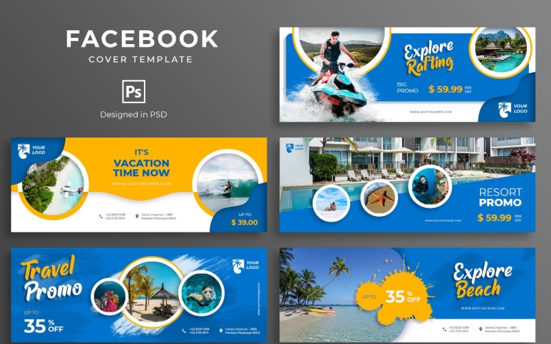 Download Шаблон для соцсетей "Explore Beach Social Media Template" / Explore Beach Social Media Template - Шаблон для соцсетей на тему графика facebook,cover,templates,template,covers,social,media,promotion,website,shop,ecommerce,magazine,design,fb,creative