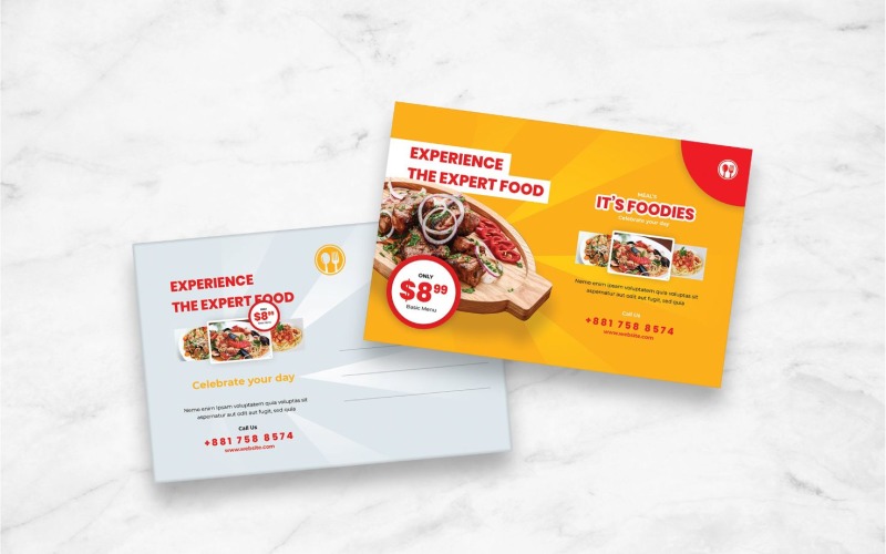 Download Фирменный стиль "Food Expert - Corporate Identity Template" / Food Expert - Corporate Identity Template - Фирменный стиль на тему графика postcard,card,paper,mail,letter,invitation,vector,design,template,post,stamp,greeting,correspondence,message,airmail