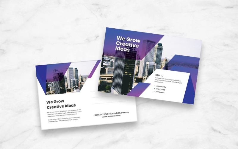Download Фирменный стиль "Grow Creative Idea - Corporate Identity Template" / Grow Creative Idea - Corporate Identity Template - Фирменный стиль на тему графика postcard,card,paper,mail,letter,invitation,vector,design,template,post,stamp,greeting,correspondence,message,airmail