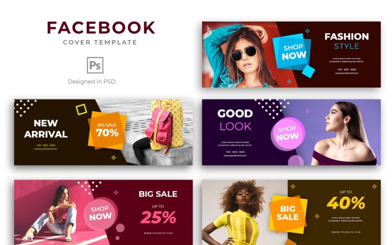 Download Шаблон для соцсетей "Modern Fashion Shop Social Media Template" / Modern Fashion Shop Social Media Template - Шаблон для соцсетей на тему графика facebook,cover,templates,template,covers,social,media,promotion,website,shop,ecommerce,magazine,design,fb,creative