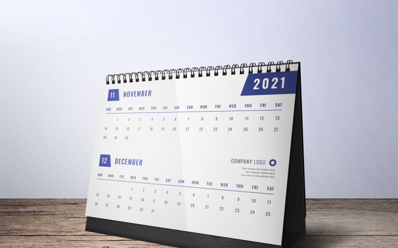Planejador de calendário de mesa 2021