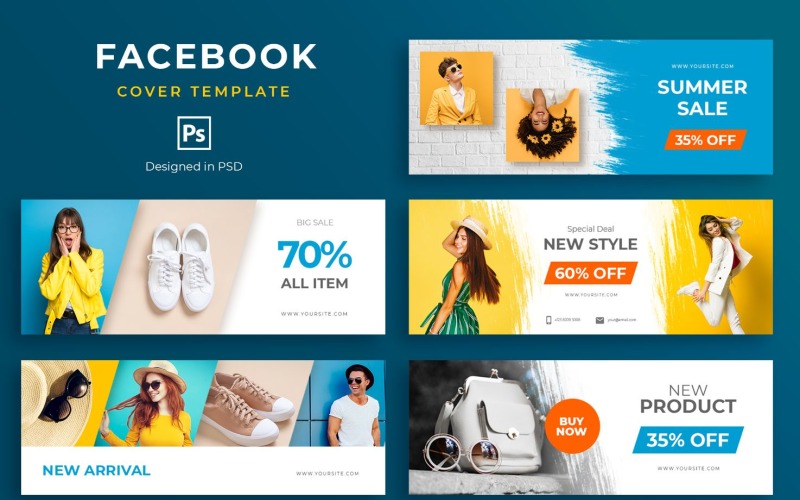 Download Шаблон для соцсетей "Summer Sale Discount Social Media Template" / Summer Sale Discount Social Media Template - Шаблон для соцсетей на тему графика facebook,cover,templates,template,covers,social,media,promotion,website,shop,ecommerce,magazine,design,fb,creative