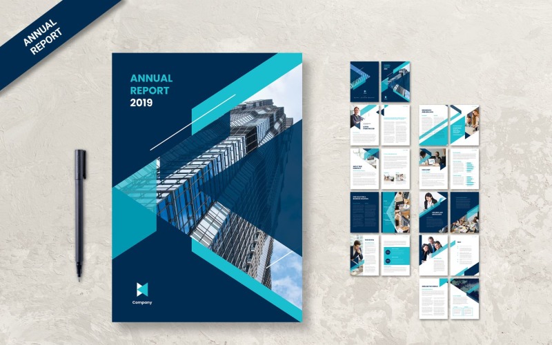 Download Фирменный стиль "Annual Report Business Company - Corporate Identity Template" / Annual Report Business Company - Corporate Identity Template - Фирменный стиль на тему графика a4,agency,annual,report,brochure,catalog,corporate,design,editorial,magazine,letter,lookbook,business,proposal,company