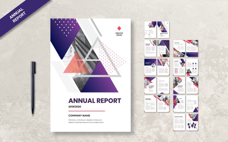 Download Фирменный стиль "Annual Report Digital Agency - Corporate Identity Template" / Annual Report Digital Agency - Corporate Identity Template - Фирменный стиль на тему графика a4,agency,annual,report,brochure,catalog,corporate,design,editorial,magazine,letter,lookbook,business,proposal,company