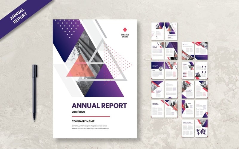 Rapport annuel Agence numérique - Modèle d'identité d'entreprise
