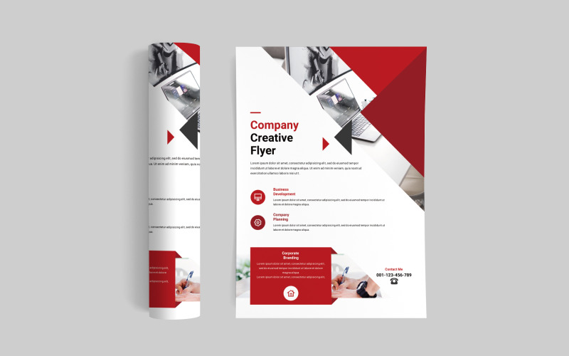 Download Фирменный стиль "Company Creative Flyer - Corporate Identity Template" / Company Creative Flyer - Corporate Identity Template - Фирменный стиль на тему графика flyer,business,enterprise,introduction,vector,company,flyer,simplicity,currency,template