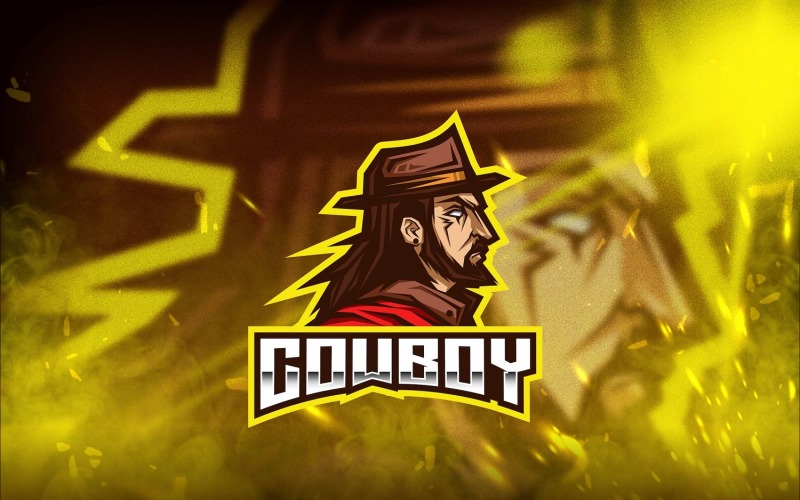 Kovboy Esport Logo Şablonu