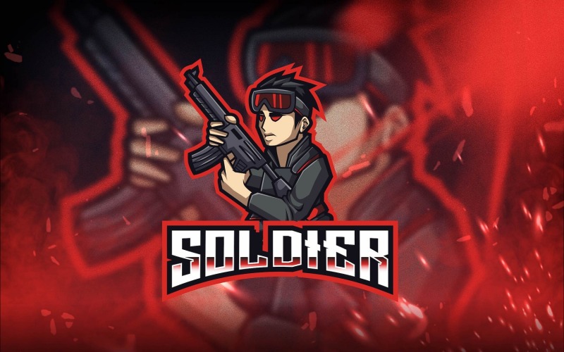 Download Шаблон логотипа "Devilz Esport Logo Template" / Devilz Esport Logo Template - Шаблон логотипа на тему графика esport,logoesport,gaming,logotemplate,character,illustration,vector,sport,graphic,logo,soldier,army,gun,war,survive