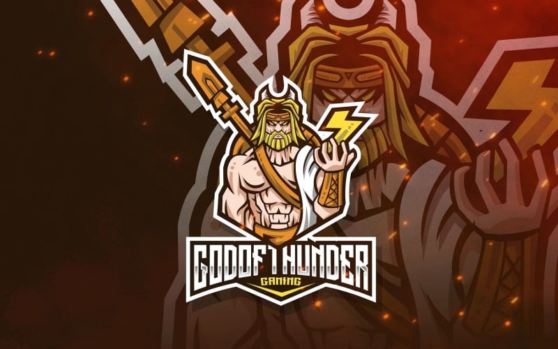 Thunder Zeus E-Sport Logo Graphic by remarena · Creative Fabrica