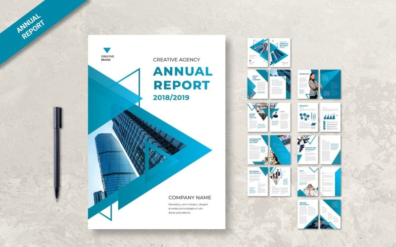 Informations du rapport annuel - Modèle d'identité d'entreprise