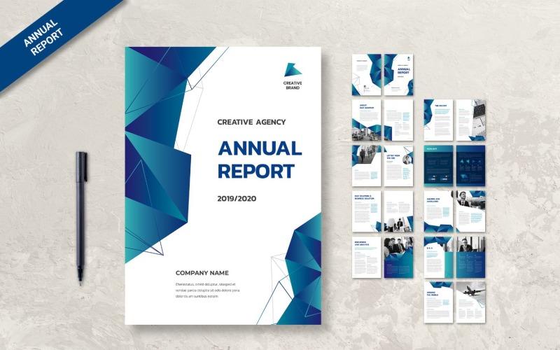 Informe anual Datos de la empresa - Plantilla de identidad corporativa