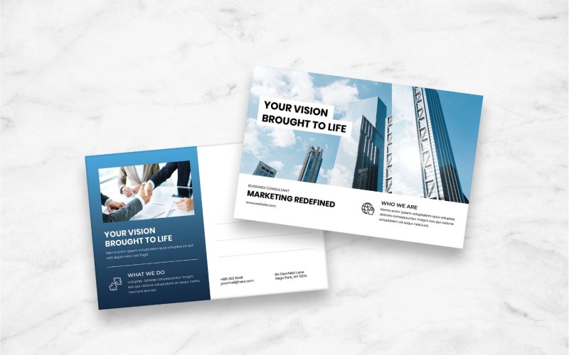 Download Фирменный стиль "Marketing Consultant - Corporate Identity Template" / Marketing Consultant - Corporate Identity Template - Фирменный стиль на тему графика postcard,card,paper,mail,letter,invitation,vector,design,template,post,stamp,greeting,correspondence,message,airmail
