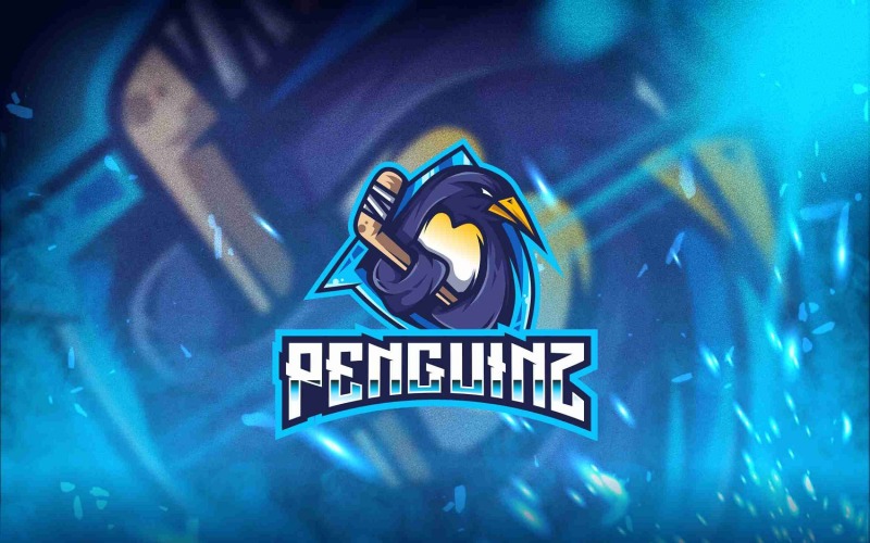 Download Шаблон логотипа "Penguinz Esport Logo Template" / Penguinz Esport Logo Template - Шаблон логотипа на тему графика esport,logoesport,gaming,logotemplate,character,illustration,vector,sport,graphic,logo,penguinz,animal,bird,ice,cool