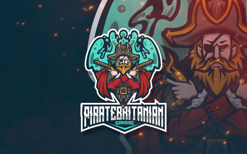 Pirate Britanian Logo Template