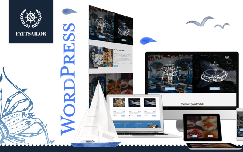 Restaurante de mariscos | Tema WordPress de Fattsailor
