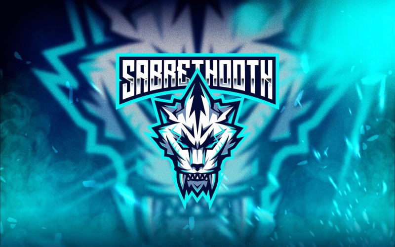 Download Шаблон логотипа "Sabrethooth Esport Logo Template" / Sabrethooth Esport Logo Template - Шаблон логотипа на тему графика esport,logoesport,gaming,logotemplate,character,illustration,vector,sport,graphic,logo,sabrethooth,wild,animal,fang,tiger