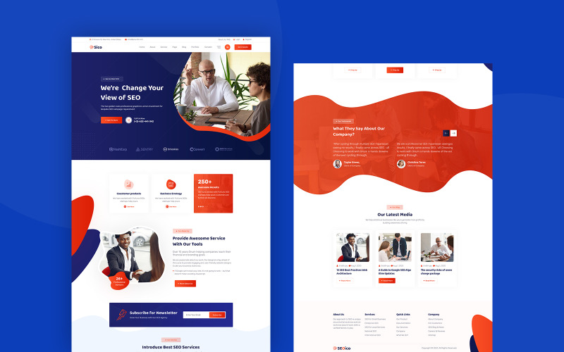 Download PSD шаблон "Sico - Seo PSD Template" / Sico - Seo PSD Template - PSD шаблон на тему бизнес и услуги digital,marketing,ranking,seo,company,optimized