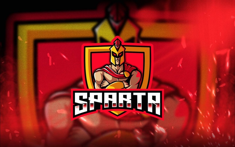 Download Шаблон логотипа "Sparta Esport Logo Template" / Sparta Esport Logo Template - Шаблон логотипа на тему графика esport,logoesport,gaming,logotemplate,character,illustration,vector,sport,graphic,logo,sparta,fighter,guardian,mask,fist
