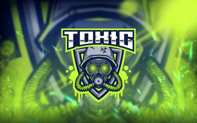 Download Шаблон логотипа "Toxic Esport Logo Template" / Toxic Esport Logo Template - Шаблон логотипа на тему графика esport,logoesport,gaming,logotemplate,character,illustration,vector,sport,graphic,logo,toxic,mask,gas,nuclear,radiation