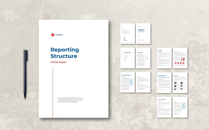 Download Фирменный стиль "Whitepaper Company Structure Report - Corporate Identity Template" / Whitepaper Company Structure Report - Corporate Identity Template - Фирменный стиль на тему графика books,business,companies,information,layout,magazine,paper,presentation,print,professional,profile,proposal,report,template,white