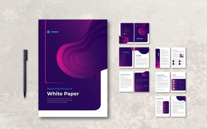 Zpráva o pokroku společnosti Whitepaper - šablona Corporate Identity