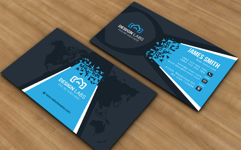 Download Фирменный стиль "Blue Color Business Card - Corporate Identity Template" / Blue Color Business Card - Corporate Identity Template - Фирменный стиль на тему графика black,blue,brand,business,card,clean,cmyk,color,company,corporate,creative,design,designer,green,horizontal,modern,personal,print,ready,professional