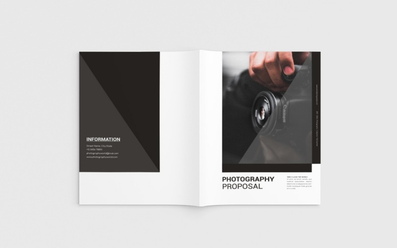 Download Фирменный стиль "Fotograph - A4 Photography Proposal - Corporate Identity Template" / Fotograph - A4 Photography Proposal - Corporate Identity Template - Фирменный стиль на тему графика business,company,corporate,agency,photograph,photographer,photograhpy,indesign,camera,lens,clean,creative,print,layout,brochure