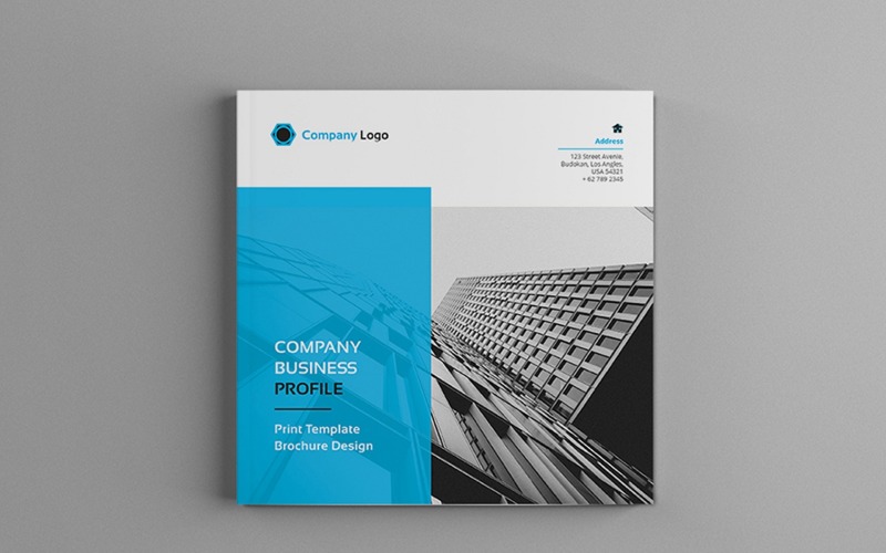 Hilih - Folheto de Perfil de Empresa Um Quadrado - Modelo de Identidade Corporativa