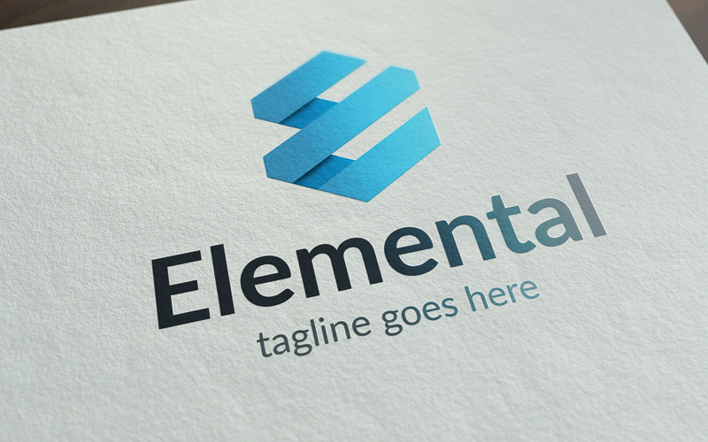 Download Шаблон логотипа "Letter E Logo Template" / Letter E Logo Template - Шаблон логотипа на тему графика letter,e,logo,template,business,digital,blue,cube