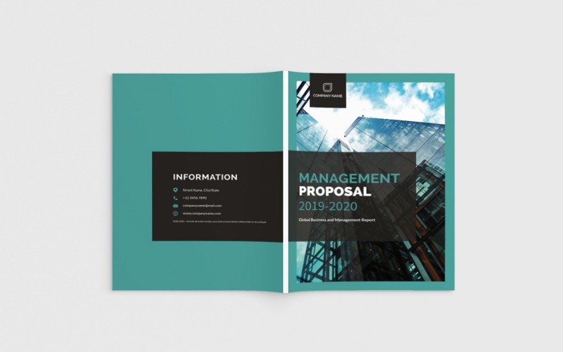 Mager - Brochure gestionale A4 - Modello di identità aziendale