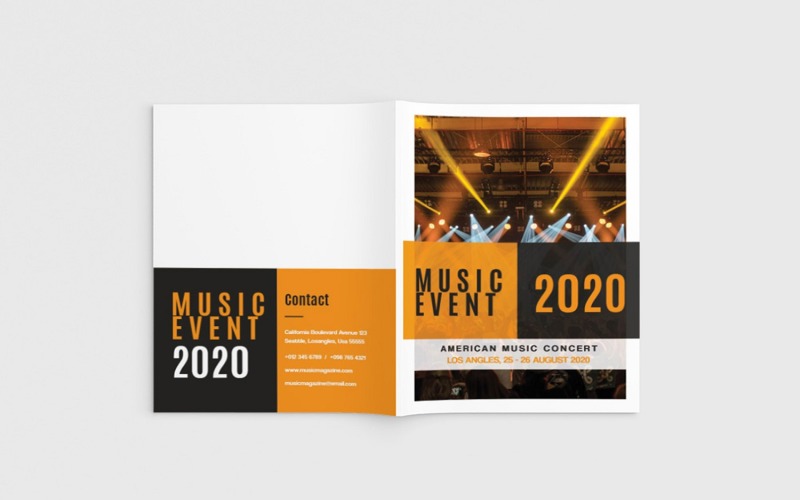 Download Фирменный стиль "Musika - A4 Music Brochure - Corporate Identity Template" / Musika - A4 Music Brochure - Corporate Identity Template - Фирменный стиль на тему графика business,company,corporate,agency,organization,festival,music,band,marketing,event,playlist,creative,song,layout,brochure
