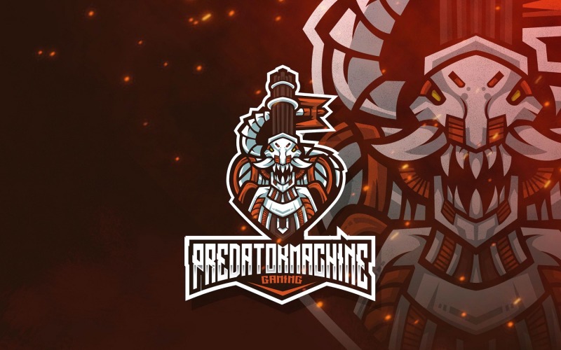 Predator Machine Esport Logo Template