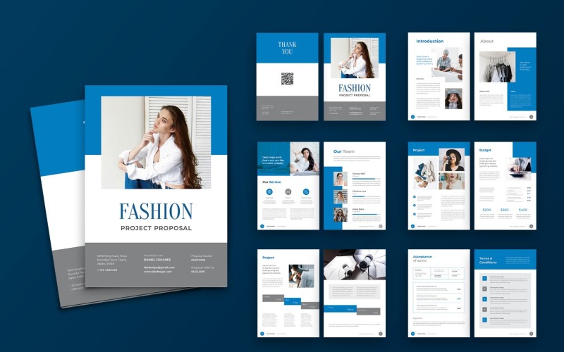 Download Фирменный стиль "Proposal Fashion Project - Corporate Identity Template" / Proposal Fashion Project - Corporate Identity Template - Фирменный стиль на тему графика proposal,business,a4,company,creative,corporate,indesign,brochure,template,report,annual,brief,marketing,portfolio,project