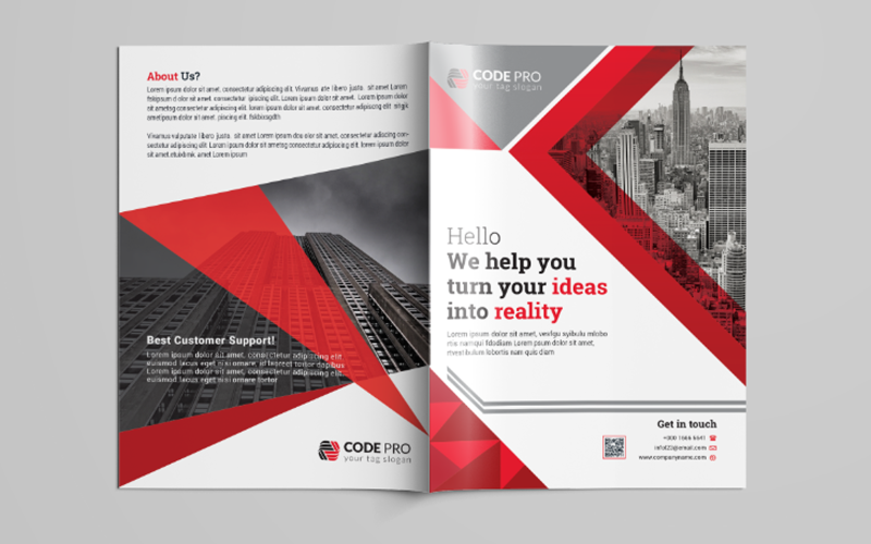 Download Фирменный стиль "Red Color Bi-Fold Brochure - Corporate Identity Template" / Red Color Bi-Fold Brochure - Corporate Identity Template - Фирменный стиль на тему графика abstract,art,artistic,blue,building,computer,corporate,graph,graphic,green,hi-quality,id,kit,internet,logo,modern,multimedia,official,photo,play